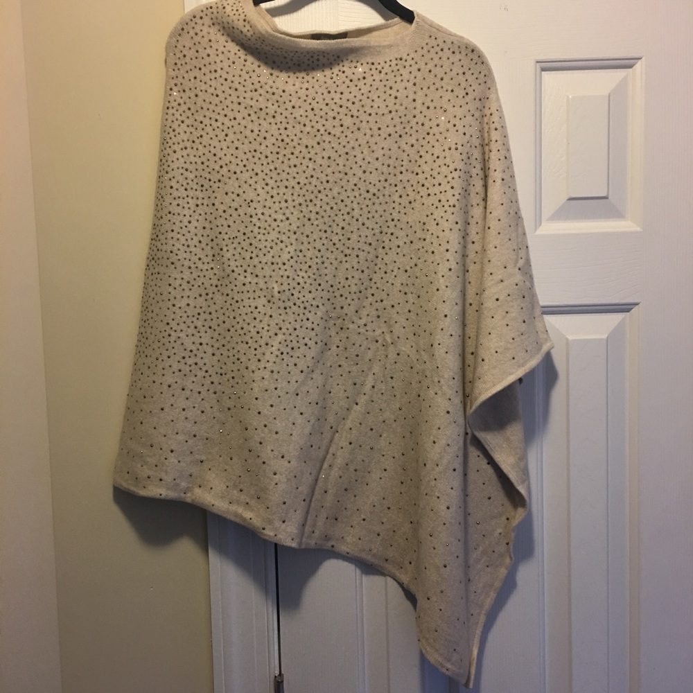 Neiman Marcus Gold-Studded Poncho